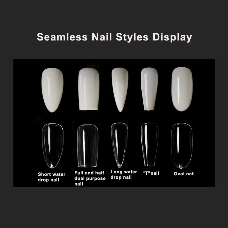 100 шт. тонкие искусственные Профессиональные акриловые бесшовные полностью