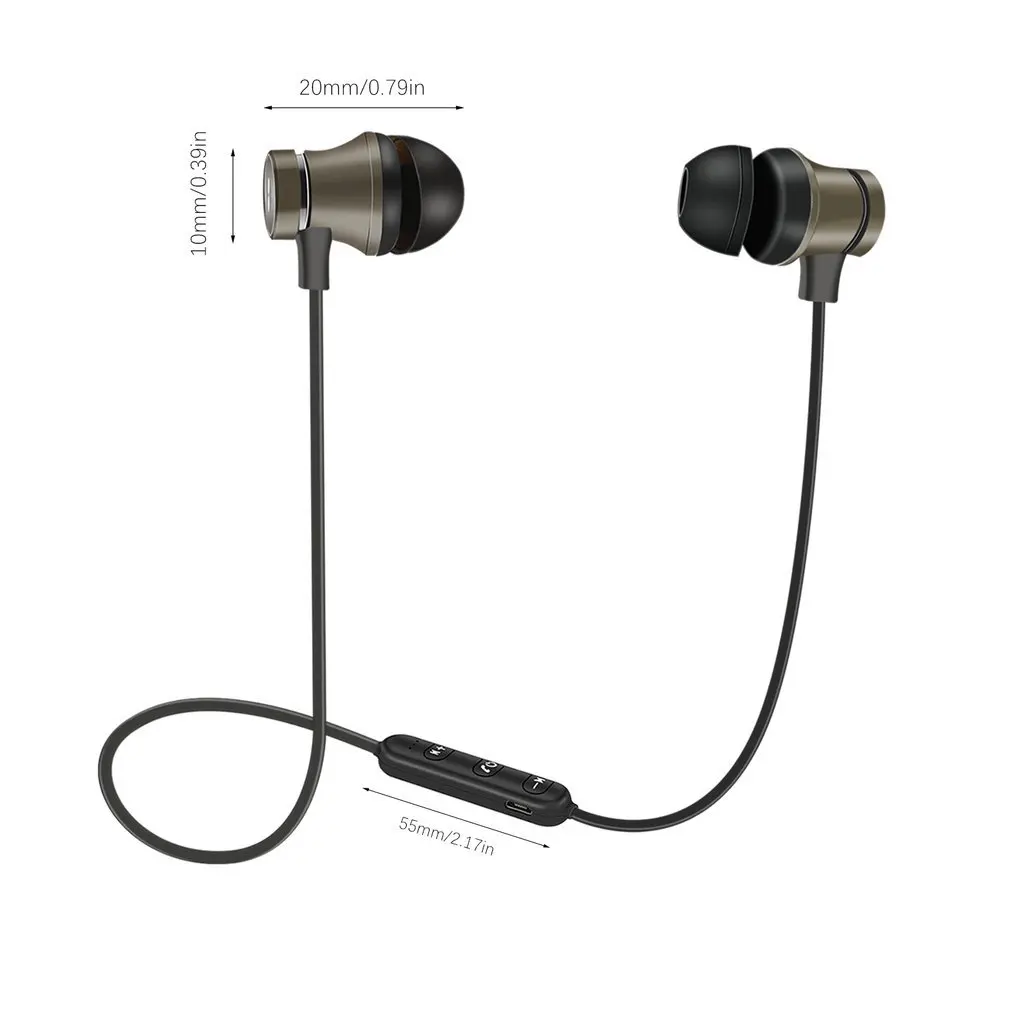 

Magnetic Wireless Bluetooth Earphone Stereo Sports Waterproof Earbuds Wireless in-ear Headset with Mic For IPhone 7 Samsung