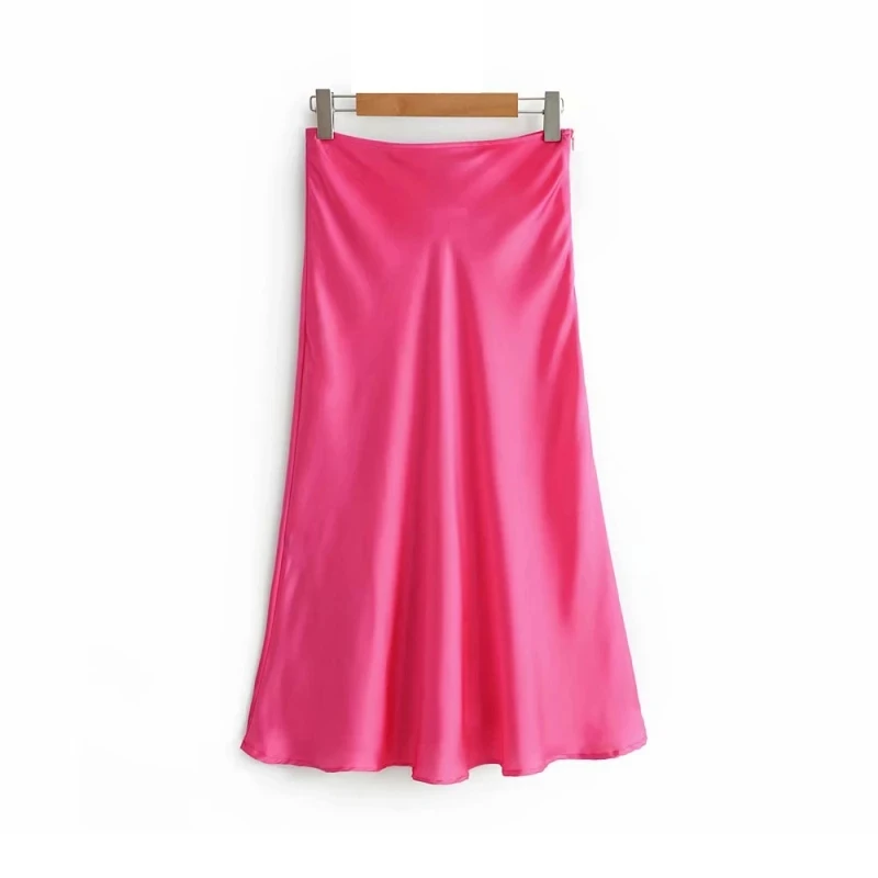 

Summer clothes size vintage y2k High-waisted skirt Knee-length skirt Summer skirt Solid color skirt pastel women's clothing Cute