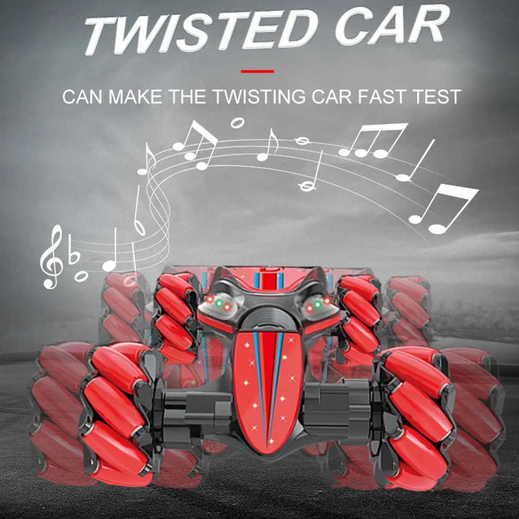 GW124 2.4Ghz Remote Climbing Control Stunt Car Gesture Sensing Twisting Off-Road Vehicle Light Music Drift Dancing Side RC | Игрушки и