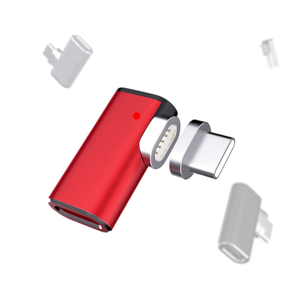 Type C 360 Degree Rotation Mini Universal Aluminium Alloy Travel Fast Charge Office PC L Shape Magnetic Adapter Computer Laptop |