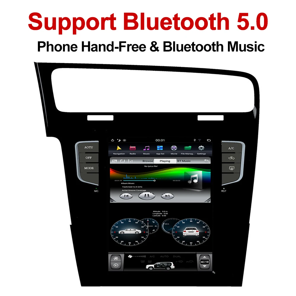 YAZH Android 9 0 Автомобильный GPS Мультимедиа для Volkswagen GOLF 7 2013 2014 2015 2016 2017 с 10 4 &quotIPS