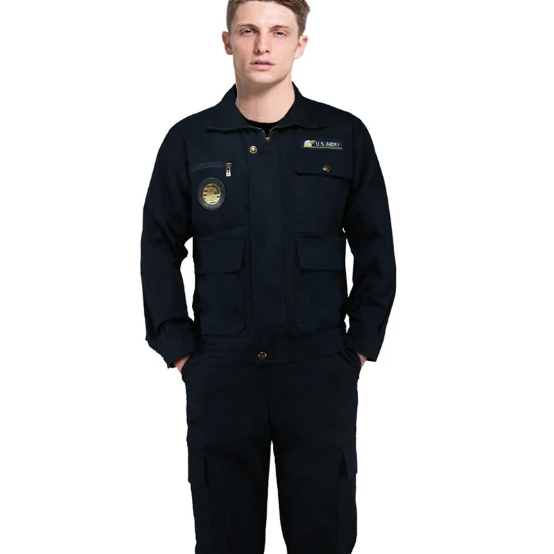 Мужская рабочая одежда Униформа с длинными рукавами комбинезон защитная