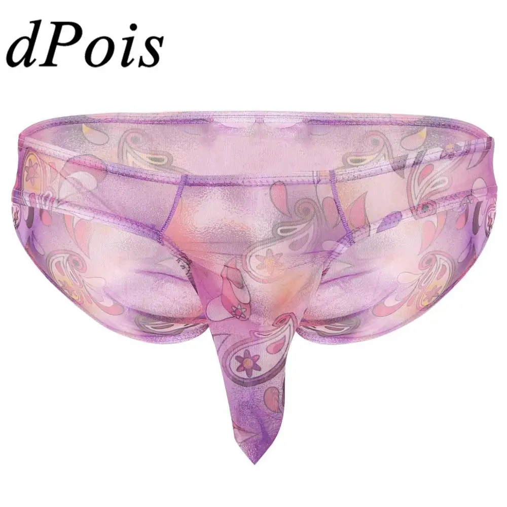 Сексуальное мужское нижнее белье прозрачное Сетчатое с низкой посадкой трусы