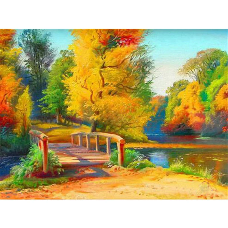 

5D DIY Diamond Painting Landscape Full Round/Square Drill Diamond Embroidery Tree Picture of Rhinestones Mosaic Home Decor