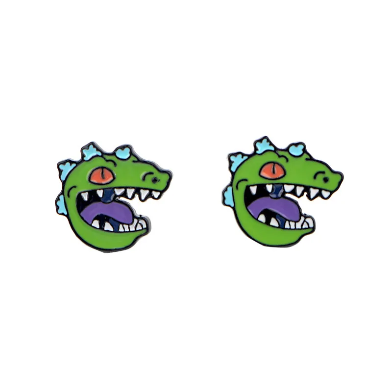 

C848 Dinosaur Anime Cartoon Earrings Decoration Alloy Accessories For Party Favors Jewelry Gifts For Girls