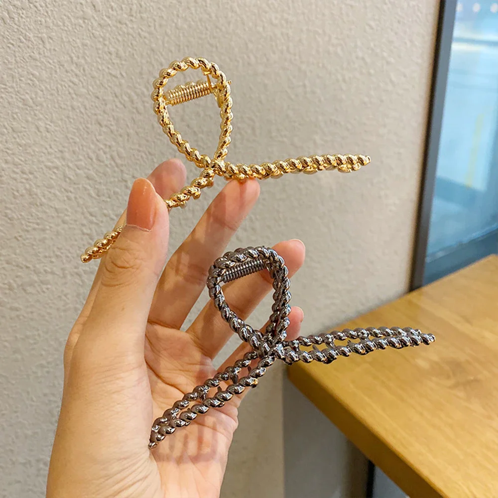 

Headwear Girls Ornaments Crab Hair Accessories Woman Metal Hair Claws Chic Barrettes Hairclips Hairpins Ladies Hairgrip Tools
