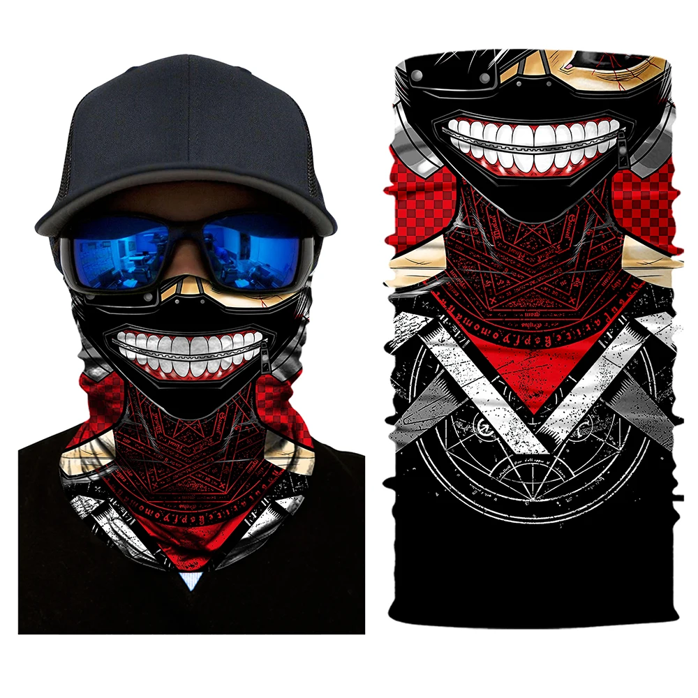 Велосипедная маска для лица бесшовный Череп Скелет Джокер клоун шарф труба