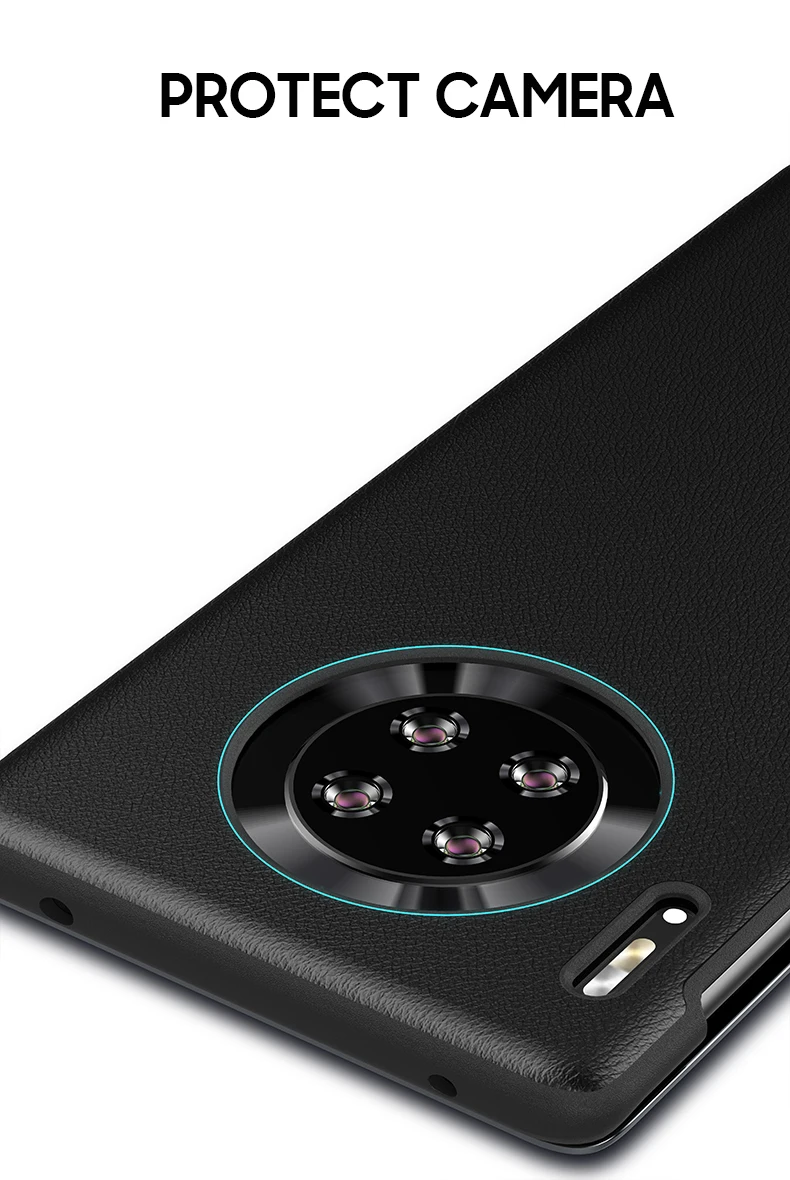 Кожаный чехол-книжка Cenmaso для huawei mate 30 Pro с окошком для сенсорного экрана для huawei mate 20X30 Pro, защитный чехол