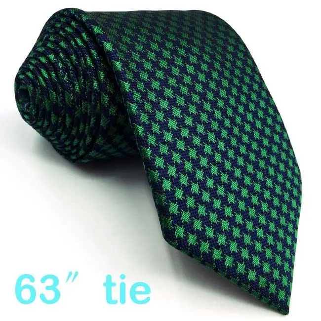 Extra Long Tie F24 зеленый синий Хаундстут галстуки для мужчин Шелковый 6" Тонкий 6 см галстук Карманный квадратный набор - Цвет: Extra Long Tie
