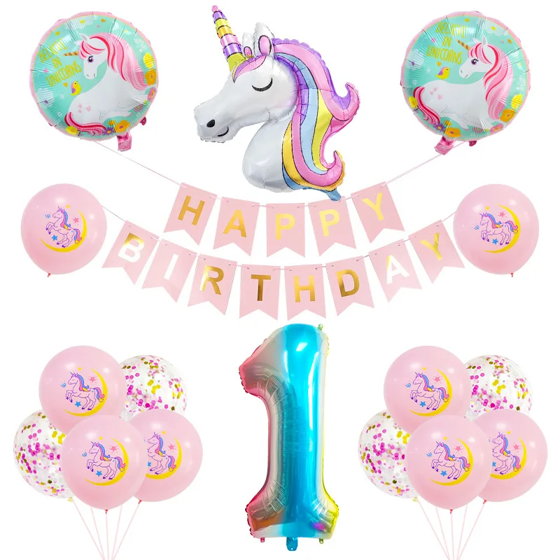 

Unicorn Birthday Party Decorations Supplies Kit Unicorn Balloon Garland Tableware Set For Baby Shower Girls Birthday Decor