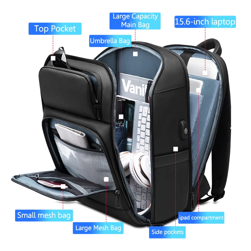 Рюкзак мужской для ноутбука 15 6 дюйма водонепроницаемый повседневный | Багаж и