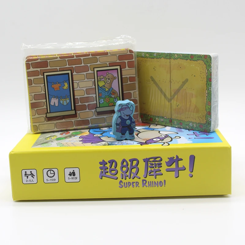 Супер Rhino настольная игра 2-5 игроков забавные карточки игры Высокого Качества