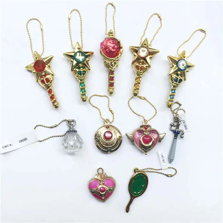 

BANDAI Genuine Sailor Moon Around 25th Anniversary Magic Wand Mini Transfiguration Stick Shape Pendant Gacha Toy