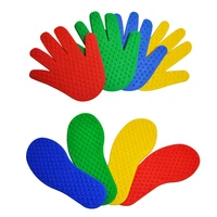 8 pairs hands and feet game 4 color toys for kids jump play mat sport musculation indoor outdoor game props for children