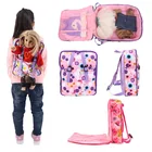 Рюкзак для путешествий, сумка для переноски, подходит для кукол, 18 дюймов, для американцев и 43 см, аксессуары для новорожденных, наше поколение, подарок для девочки