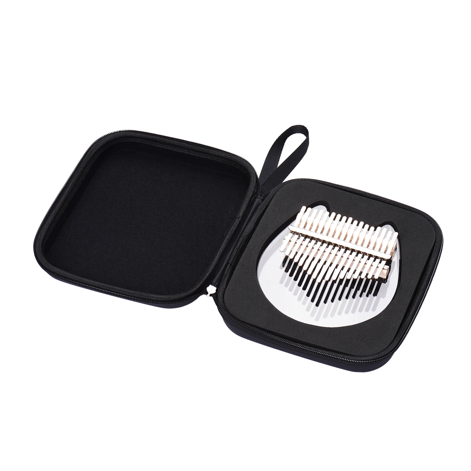 

Muslady 17-Key Kalimba Thumb Piano Transparent Acrylic Material with Carry Bag Musical Note Stickers Tuning Hammer Music Book