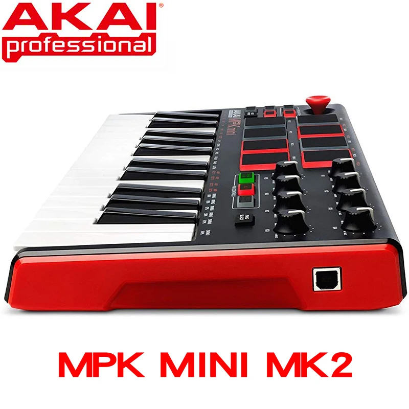 Akai Профессиональный MPK Mini MK2 MKII - 25 клавишный ультра портативный USB MIDI барабанный