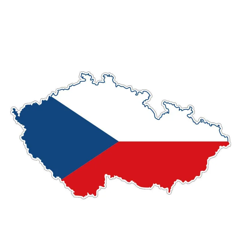 

15CM*9CM Personality Czech Republic Map Flag Vinyl Car Sticker Custom Bike Decal