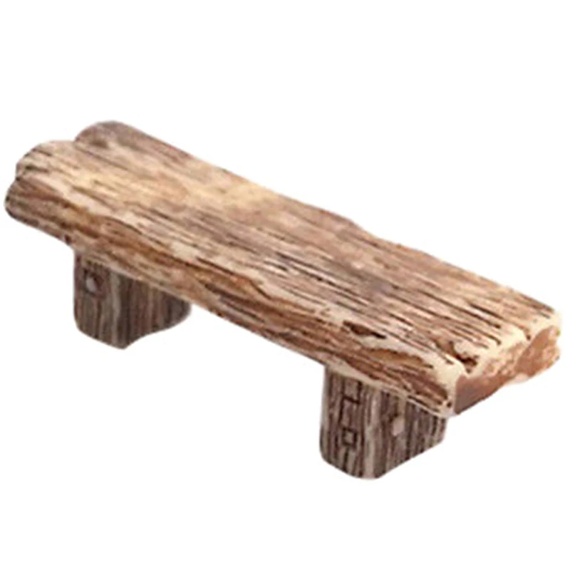 Садовая длинная деревянная скамейка Миниатюрный Кукольный дом украшение