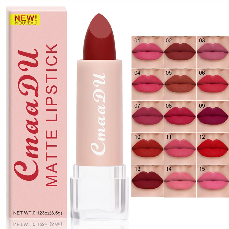 Colors Makeup Lip Stick Matte Velvet Gloss Waterproof Non Sticky Long Lasting Glaze Cosmetics Nude Lipstick |