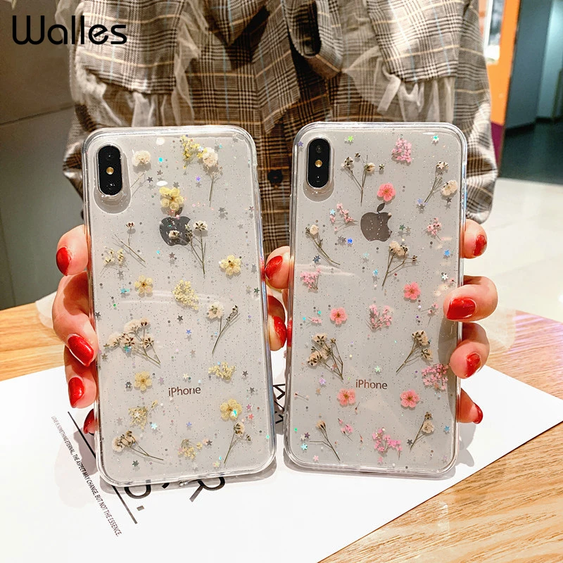 Прозрачный телефонный чехол для iPhone 6 6s 7 8 Plus защитный X XS MAX XR гелевый Блестящий