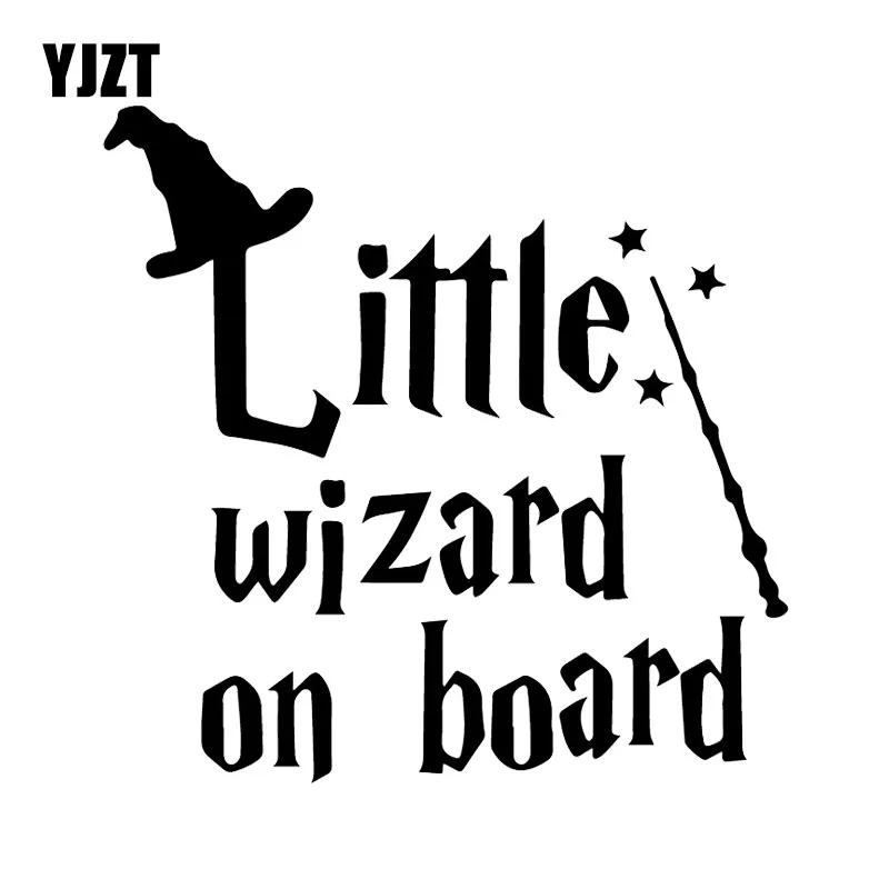 YJZT 17,8X17,5 см маленький волшебник на задней панели лобового стекла автомобиля Предупреждение виниловые наклейки C25-0412