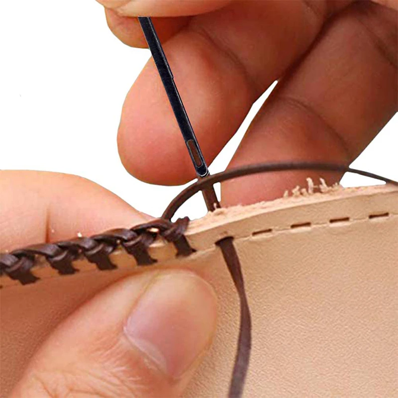 MIUSIE 21pcs/Set Leather Crafts Big Eye Needles Fabric Cross Stitch Knitting Manual For Embroidery Sewing | Дом и сад