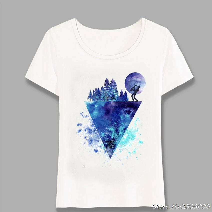 Играть свою музыку ближе к краю альт саксофон арт футболка летняя для девочек