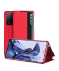 Чехол для Xiaomi Mi 11T Pro, умный флип-чехол с окошком для просмотра, подставка, прозрачный зеркальный чехол для телефона Xiaomi 11T, Xiaomi11T Pro, зеркальный чехол с полным покрытием