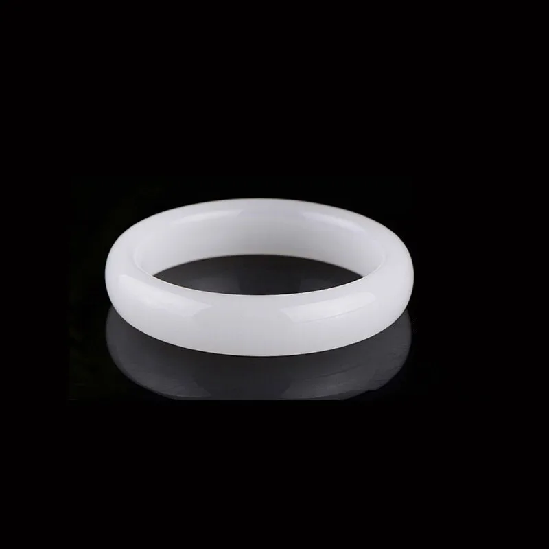 Натуральный белый нефрит украшение очаровательный браслет Жадеит ювелирные