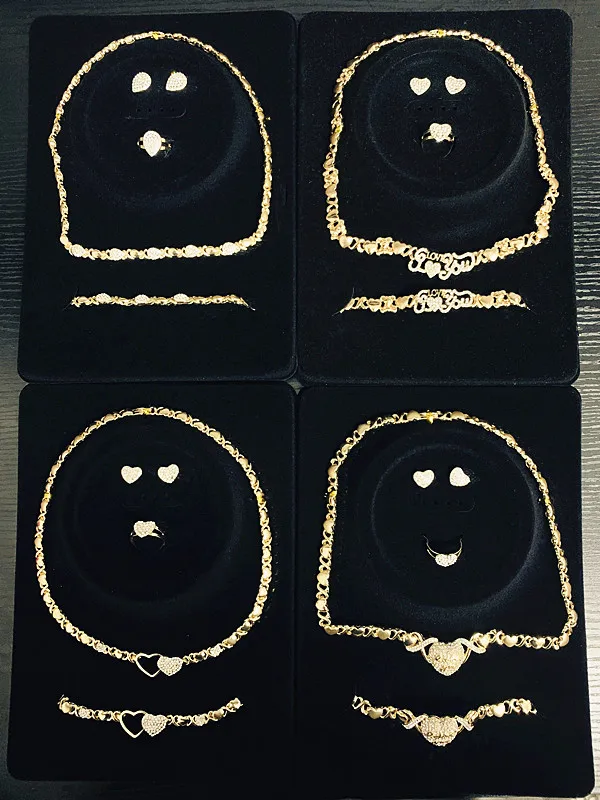 

Fast ship UPS 12 Sets Fashion jewelry sets womens necklace set Earrings Bridal XOXO jewelry sets Nigerian women jewelry display