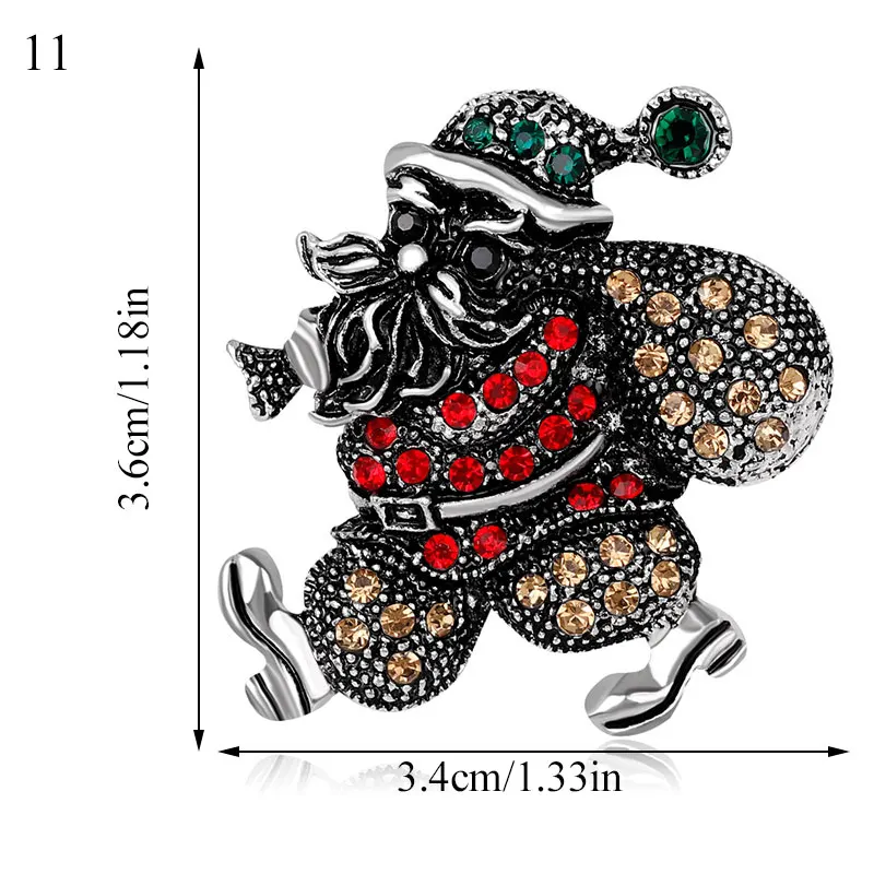 31 цвет брошь на рождественскую елку олень Снеговик колокольчик модная забавная