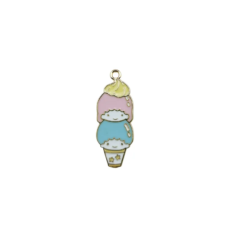 

Jewelry Making Pendant DIY SET of 10 Enamel Metal Charm Animals with Ice Cream Food Assortment Of Cute Charms 13-28mm KL430G-48J