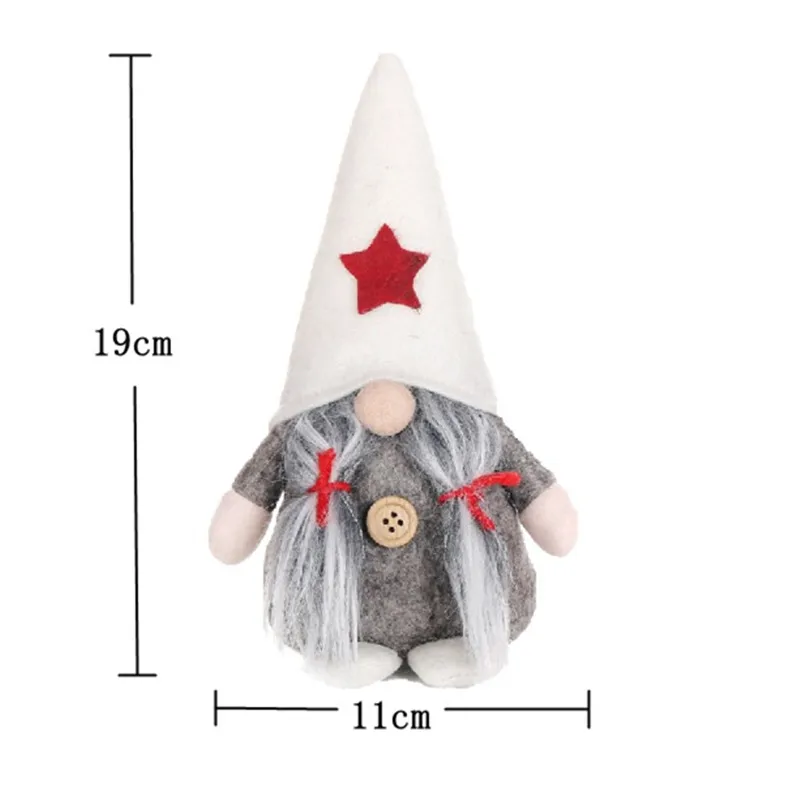 Большая шапка кукла Санта Клауса для рождественских украшений настольные