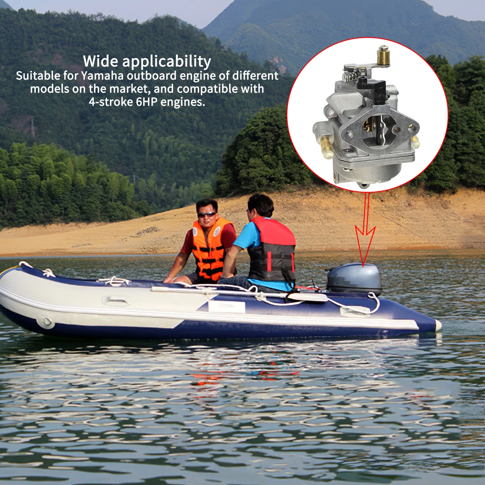 

6BX1430100 Boat Outboard Carburetor Marine Motor Carbs Carburetor Assy For Ang Kai Outboard Motor Boat Accessories Marine