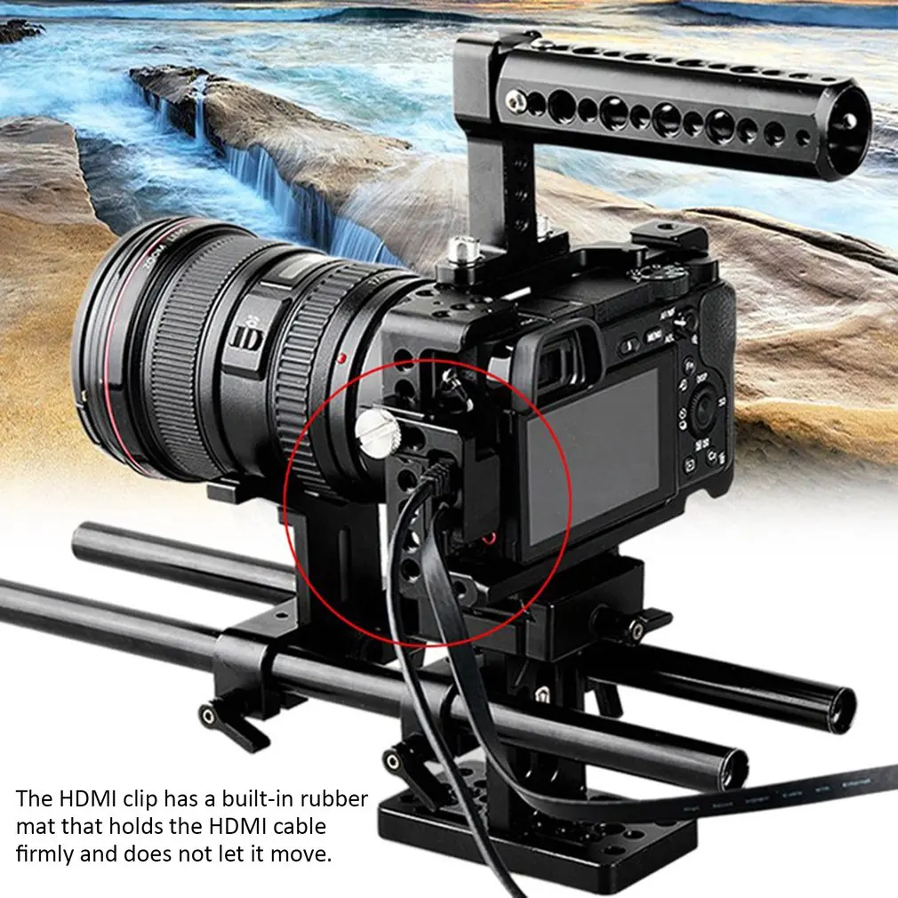 Кабельный зажим HDMI замок зажим для sony A6500/A6300/A6000 камеры DSLR камеры клетка фотографии комплект Rig