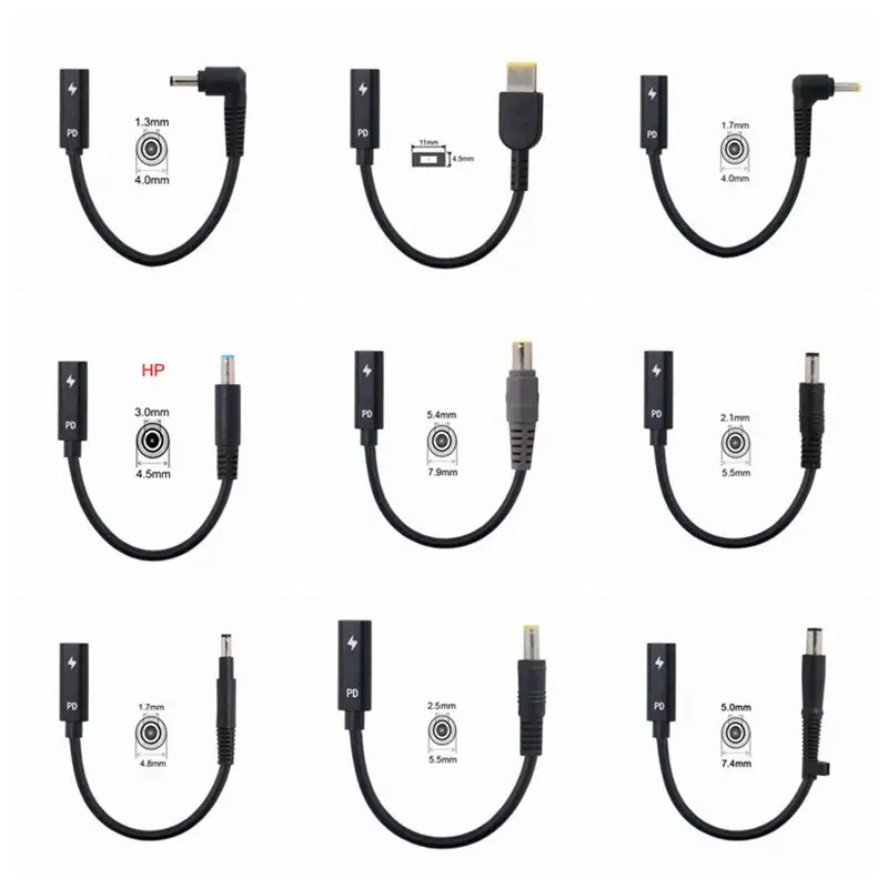 Зарядное устройство USB 3 1 типа C для ноутбука адаптер питания конвертер Тип мама 4