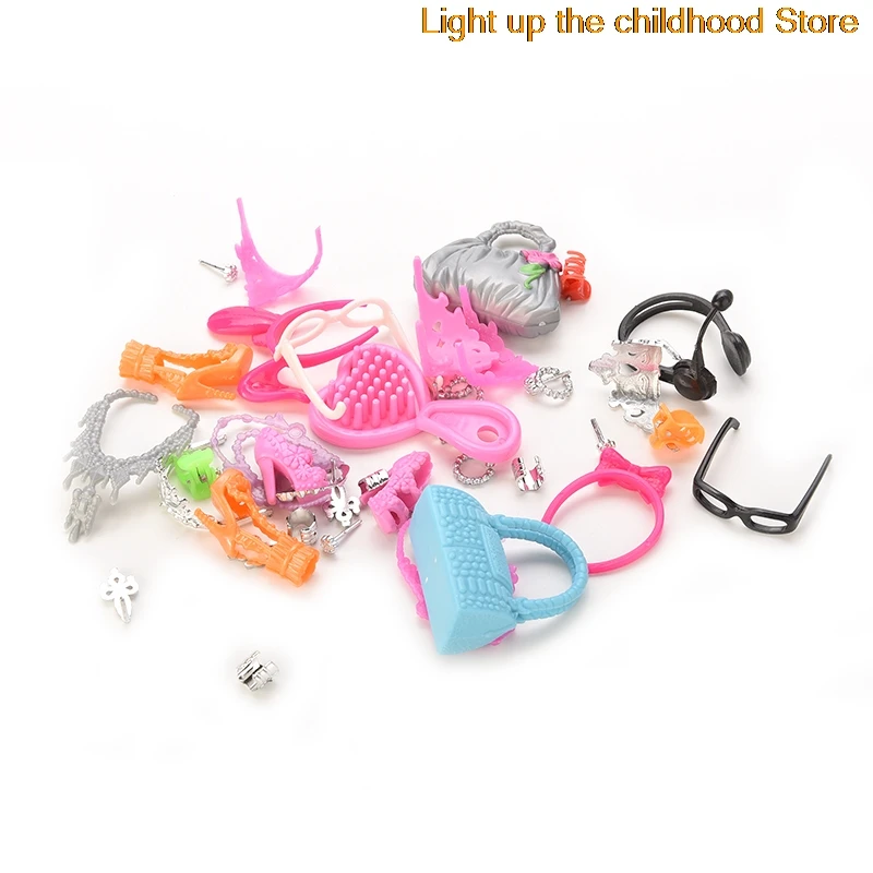 

Аксессуары для кукол Баби, набор модных ювелирных изделий, ожерелье, серьги, бант, корона, аксессуары, куклы, подарок для детей