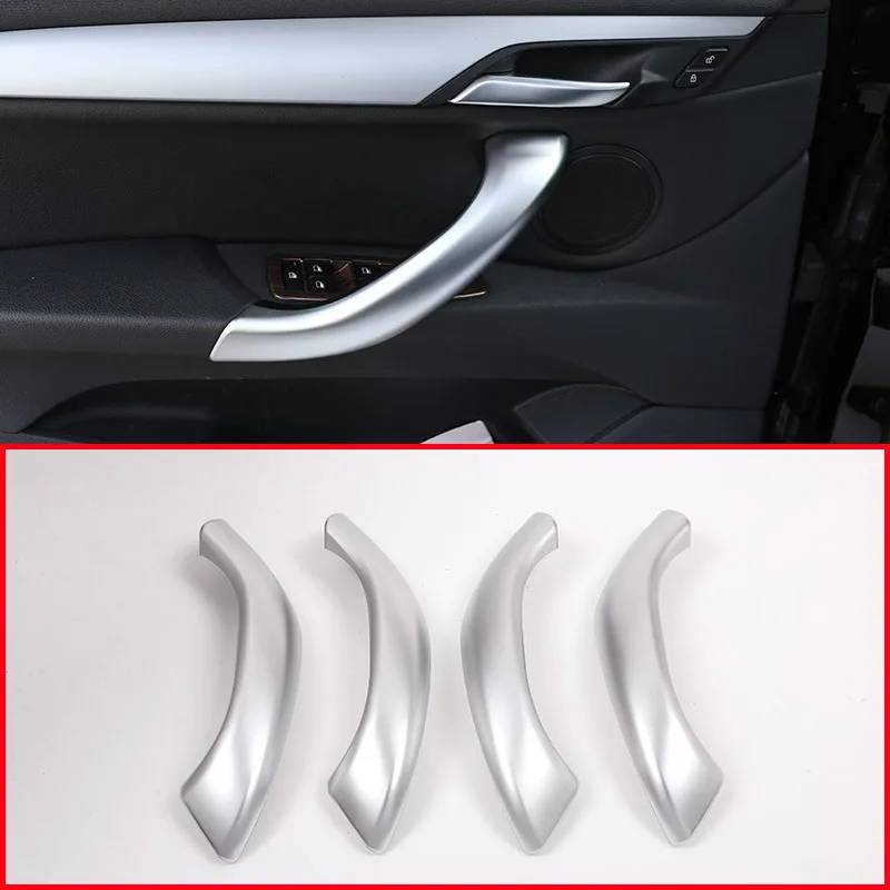 For BMW X1 F48 2016-2018 ABS Matte Silver Car Inner Door Handle Trim Car Accessories For BMW X2 F47 2018 4pcs