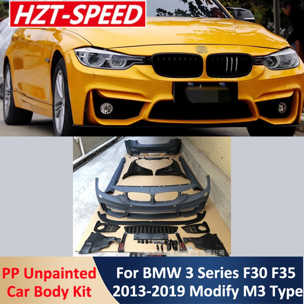 

F30 F35 Unpainted PP Material Front Rear Bumper Side Skirts Car Body Kits For BMW 3 Series 320Li 316Li 318Li 328i 330i Modify M3