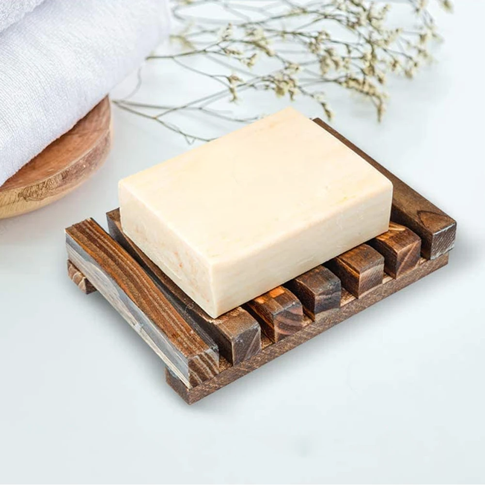 

Soap Box Soap Dish Bag Set Wooden Soap Holders Cotton Linen Exfoliating Bags Bathroom Soap Supplies Shower Kitchen Counter