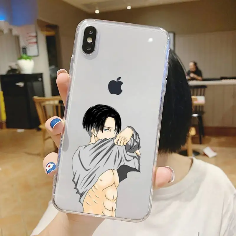 

Japan anime Attack On Titan Phone Case Transparent for iPhone 6 7 8 11 12 s mini pro X XS XR MAX Plus