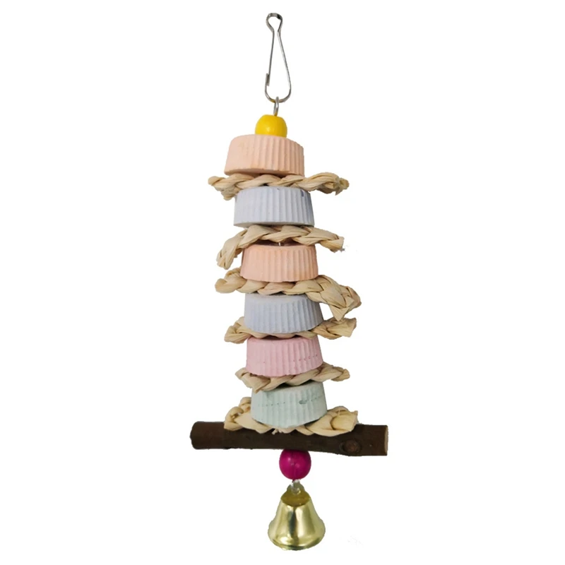 

1 шт. новый продукт попугай подвесная игрушка защитный Пластик колокол забавная птица Укус игрушка попугай Жевательная птица игрушки прина...