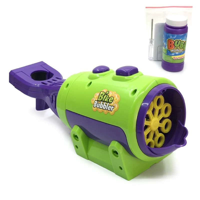 

1PC Automatic Bike Bubble Maker Bubble Toy with 8 Hole Small Size Blower Swimming Pool Toy Can Fixed On Bike Saddle