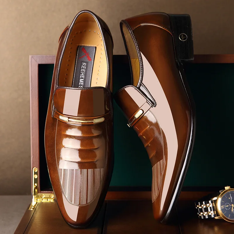 Мужские модельные туфли Мужская официальная обувь из натуральной кожи офисные