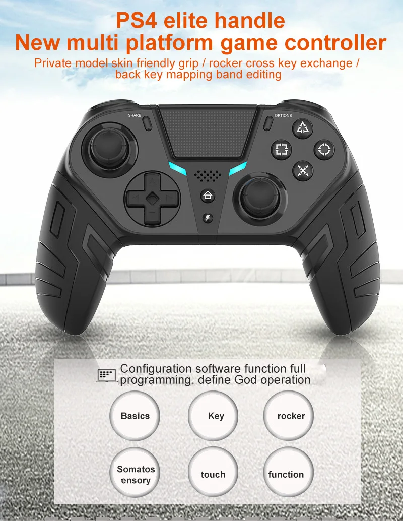 

Wireless Game Controller Gamepad Joysticks For Play Station 4 Elite/Slim/Pro Console, Somatosensory Gamepad For Play Station 4