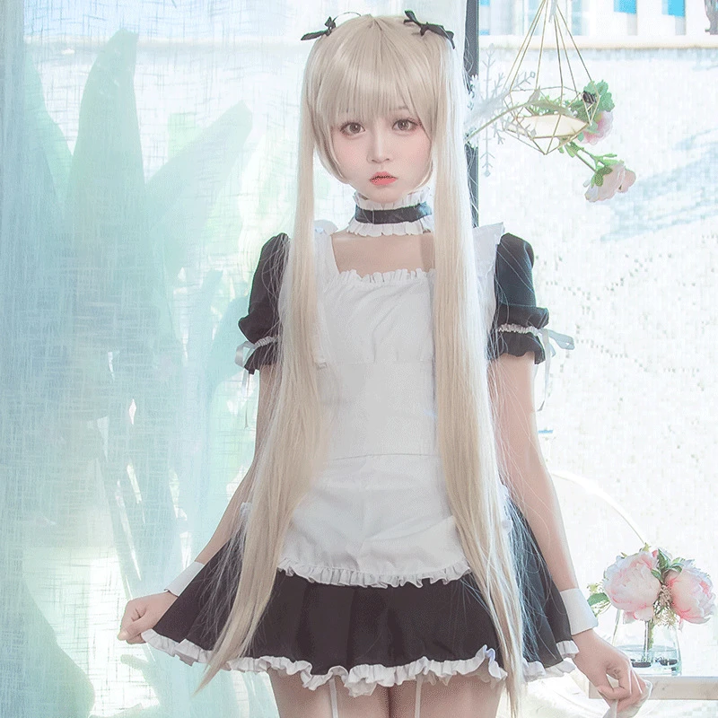 100cm Anime Yosuga no Sora Kasugano Wig Cosplay Wigs Playing Long Creamy Golden Hair Halloween 1:1 Cap |