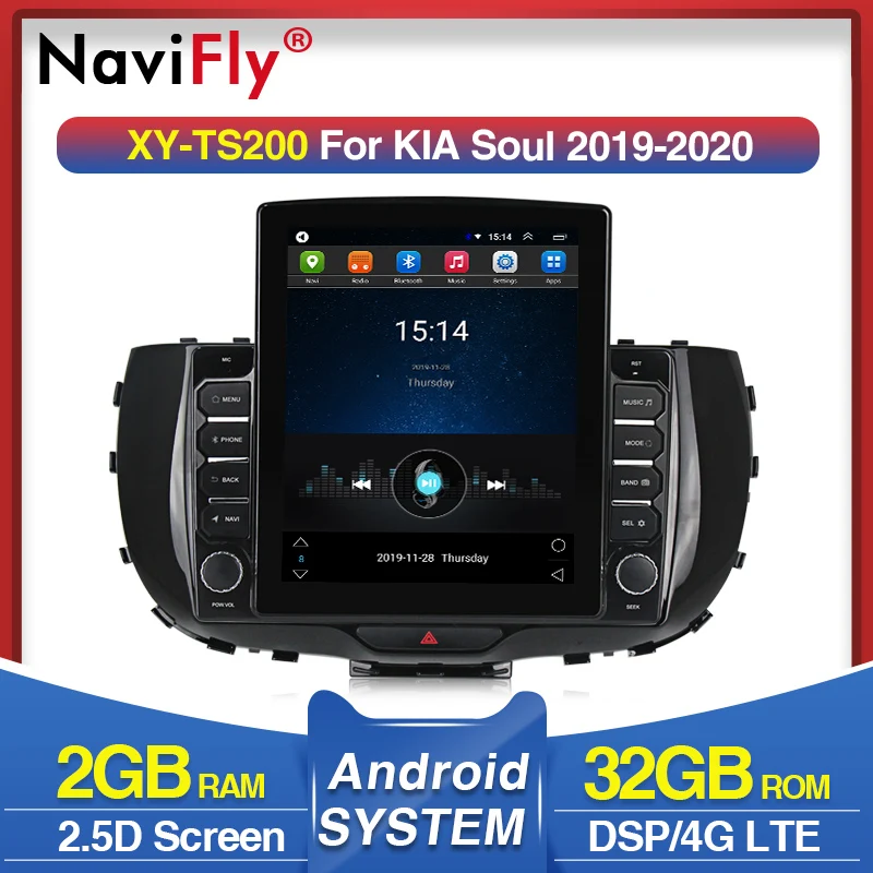 9.7'' Tesla screen Car Radio Stereo For Kia Soul K3 2019 2020 GPS Navigation Android Multimedia 4G LTE Carplay BT | Автомобили и