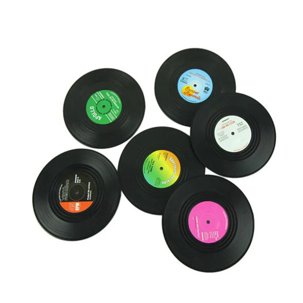 

6 шт., пластиковые подставки под кружку, в стиле ретро